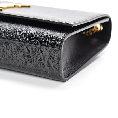 Saint Laurent Grain De Poudre Medium Classic Monogram Kate Satchel Black 9 of 9