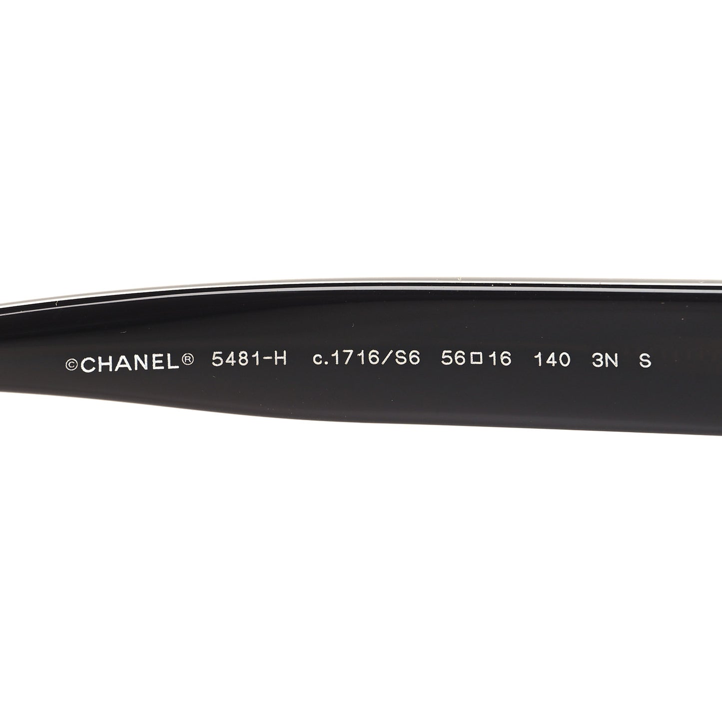 Acetate Pearl Cat Eye CC Sunglasses 5481-H Black