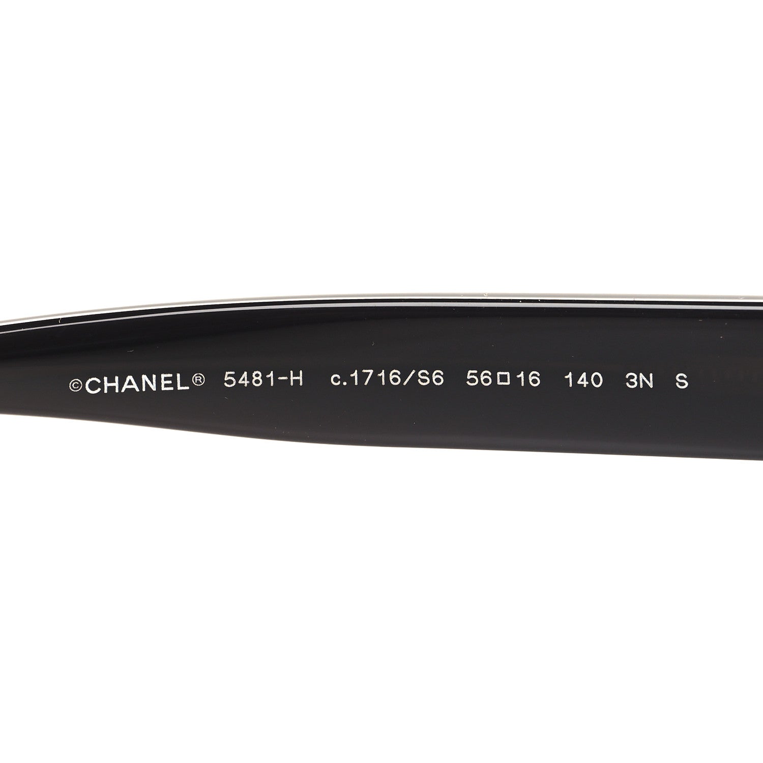 Chanel Acetate Pearl Cat Eye CC Sunglasses 5481-H Black 5 of 8