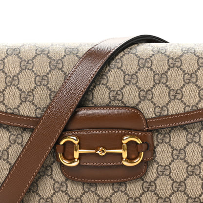 Gucci GG Supreme Monogram Horsebit 1955 Shoulder Bag Beige Brown Sugar Beige Brown Sugar 8 of 10