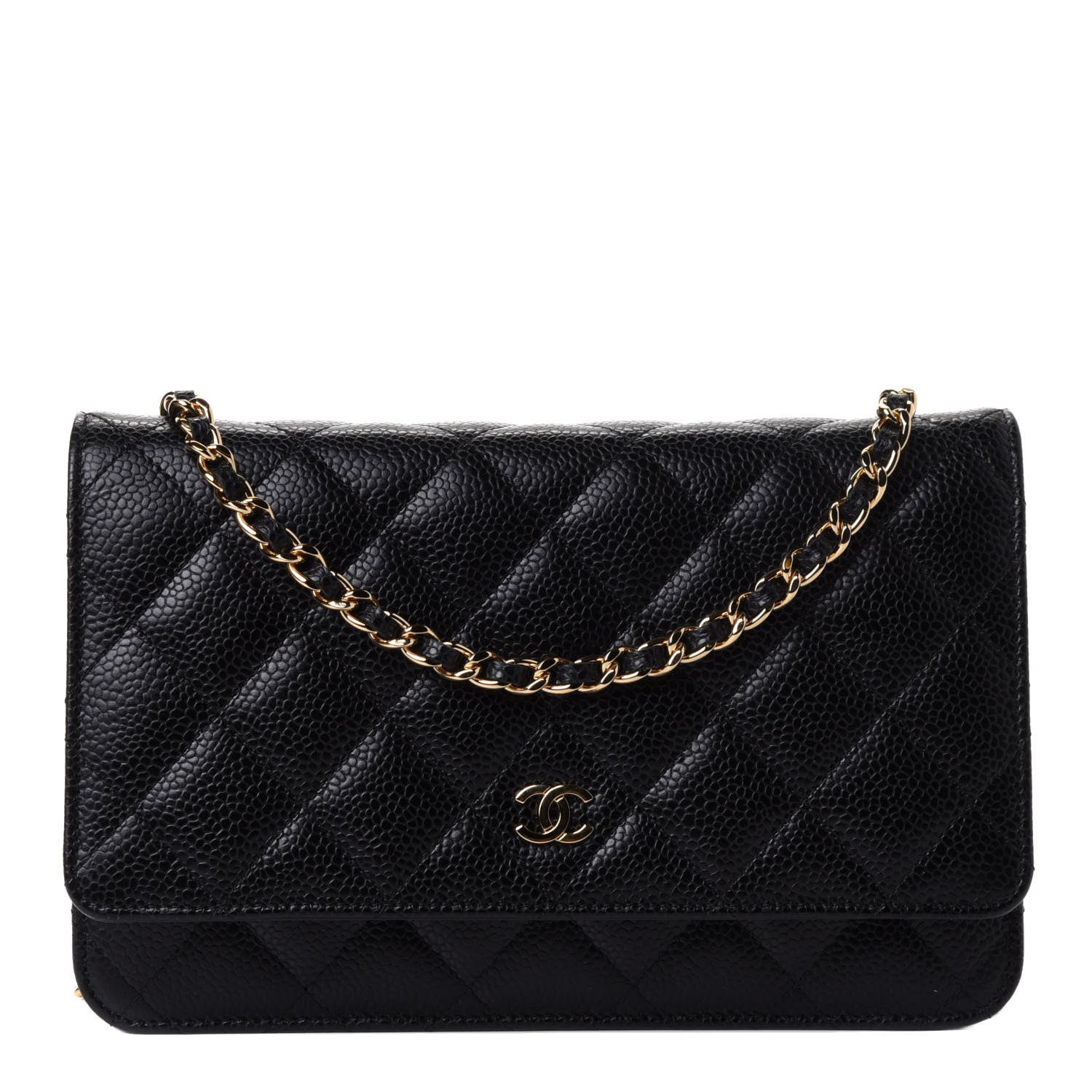 Chanel Caviar Quilted Wallet On Chain WOC Black 1 of 4