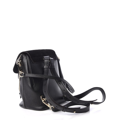 Chloe Suede Calfskin Small Faye Backpack Black 4 of 8