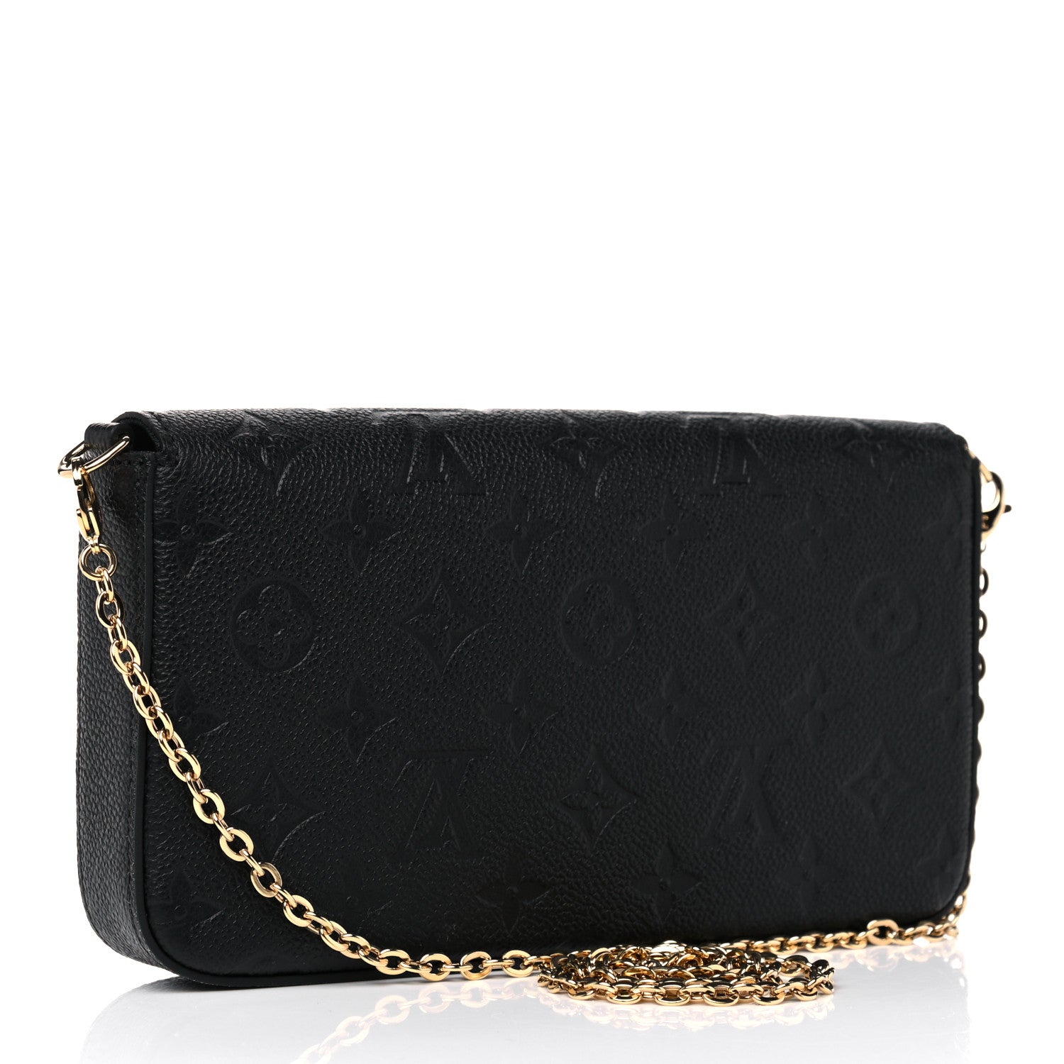 Louis Vuitton Empreinte Pochette Felicie Chain Wallet Black 3 of 9