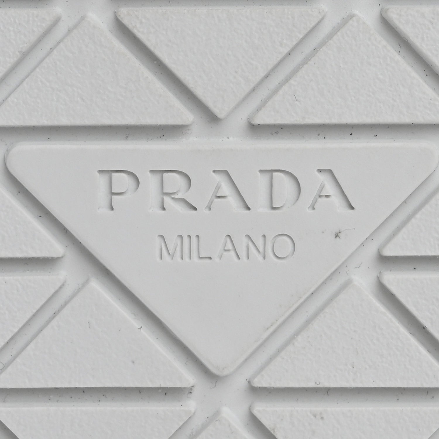 Prada Spazzolato Rois Triangle Logo Mens Low Top  Sneakers 9.5 White Black 9 of 14