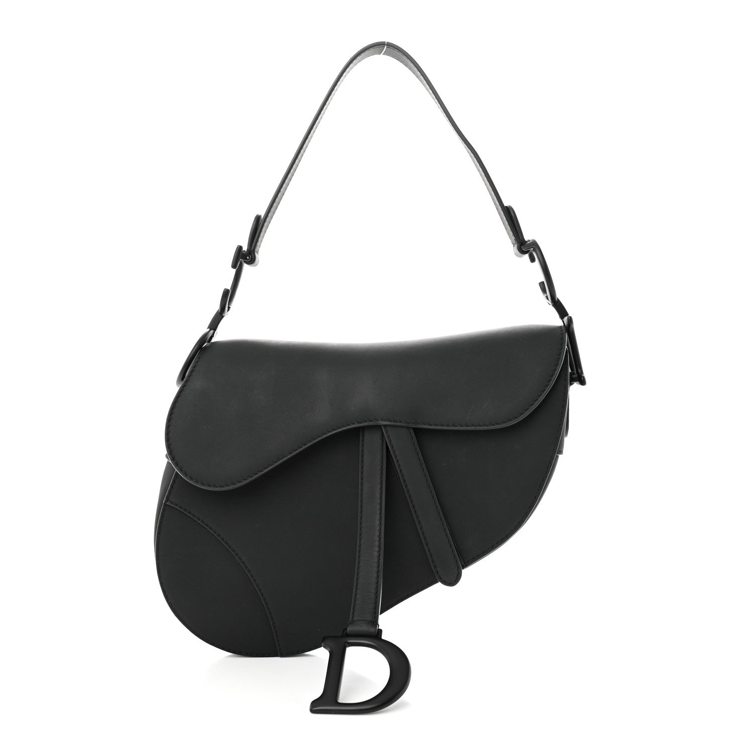 Christian Dior Ultra Matte Calfskin Saddle Bag Black 1 of 12