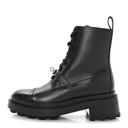 Hermes Glossed Calfskin Funk Ankle Boots 36 Black 1 of 9