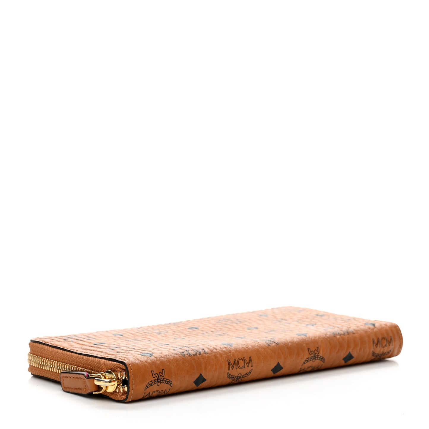 Visetos Large Zip Around Wallet Cognac