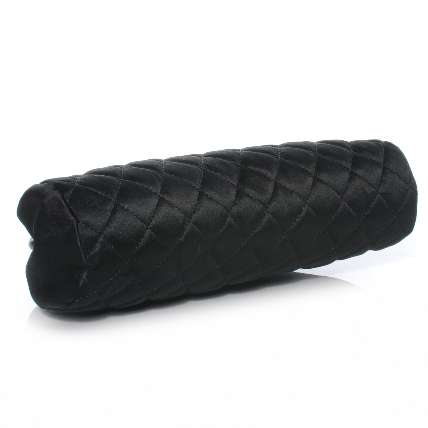 Satin Quilted Timeless Clutch Black