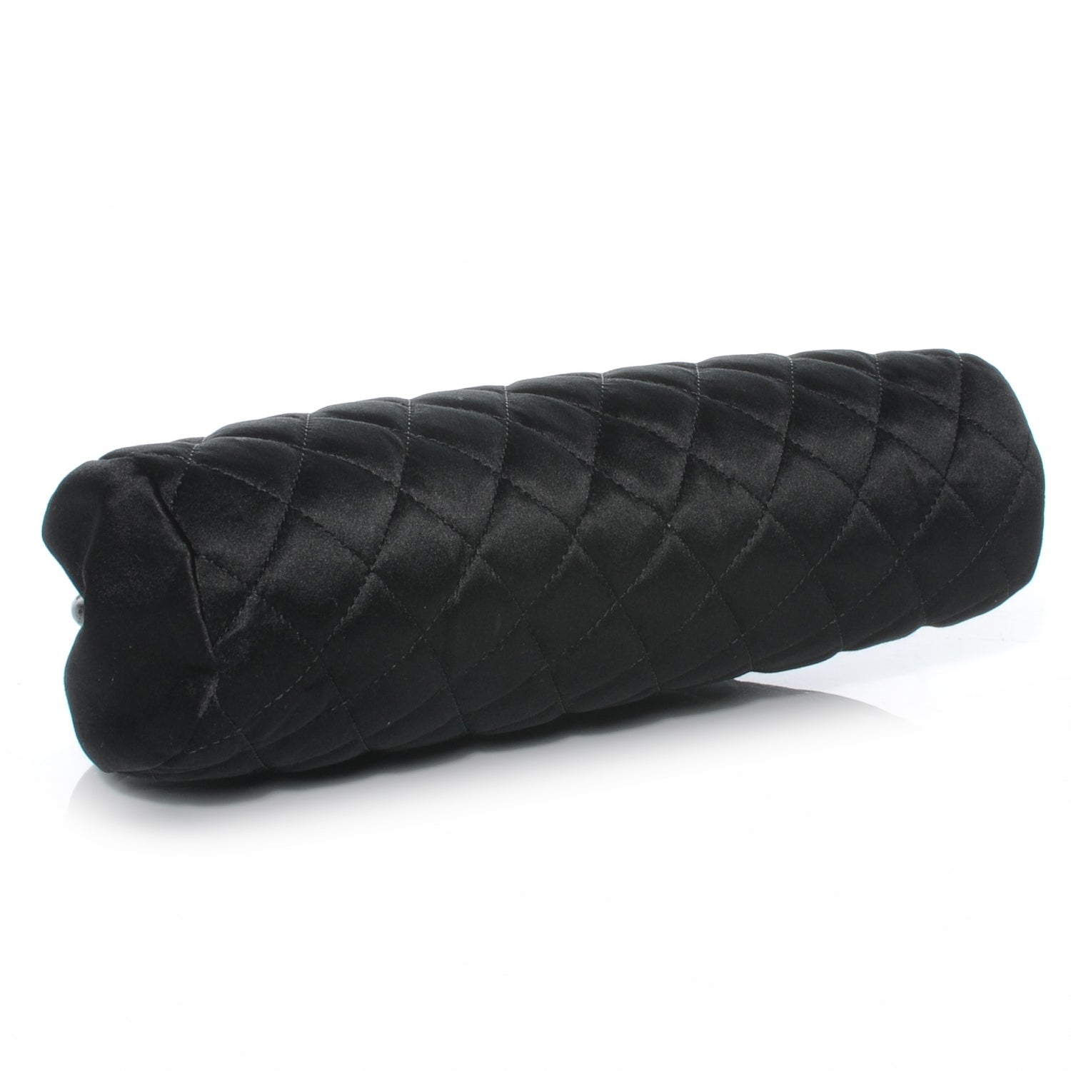 Chanel Satin Quilted Timeless Clutch Black 4 of 7