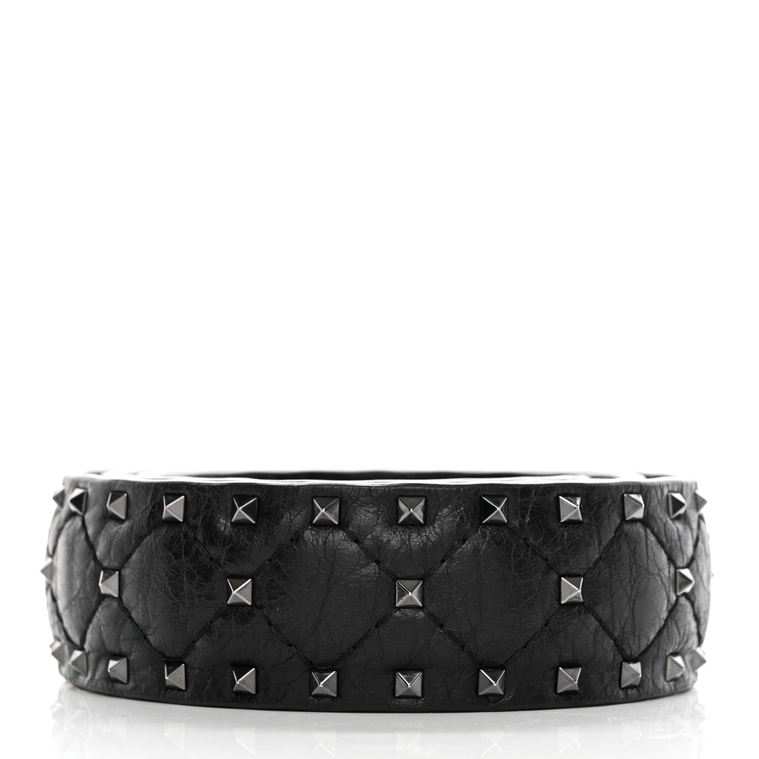 Valentino Garavani Craquele Nappa Rockstud Spike Shoulder Strap Black 2 of 5