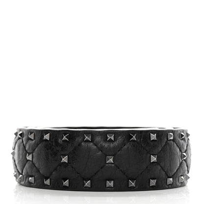 Valentino Garavani Craquele Nappa Rockstud Spike Shoulder Strap Black 2 of 5