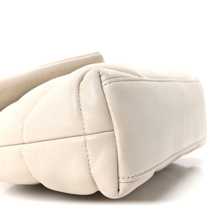 Saint Laurent Lambskin Quilted Toy Loulou Puffer Monogram Chain Satchel Crema Soft 8 of 9