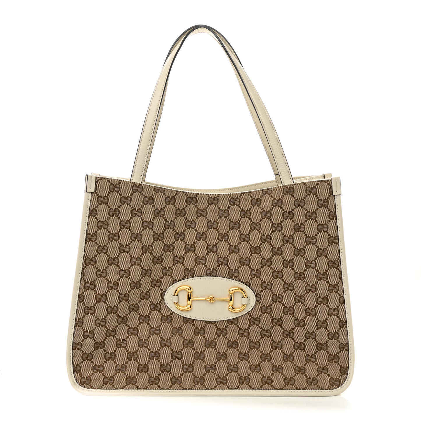 Monogram New Sakai Calfskin Lux Horsebit 1955 Tote Beige Ebony Mystic White