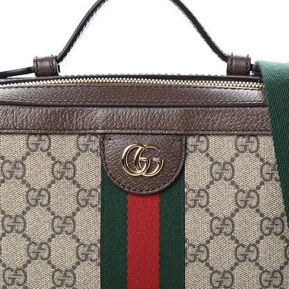 Gucci GG Supreme Monogram Web Small Ophidia Top Handle Shoulder Bag Brown 9 of 9