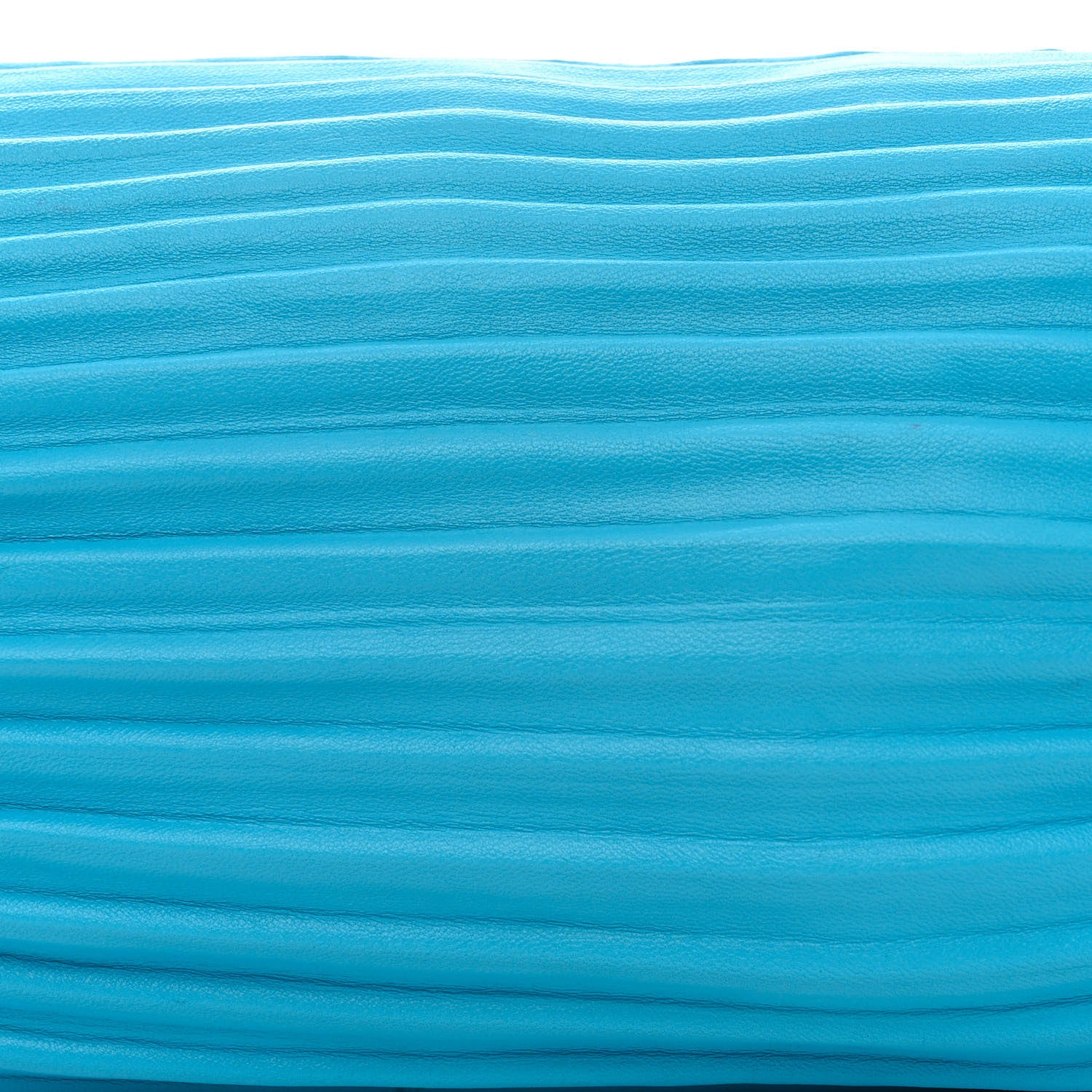 Loewe Lambskin Pleated Bracelet Pouch Shoulder Bag Turquoise 8 of 11