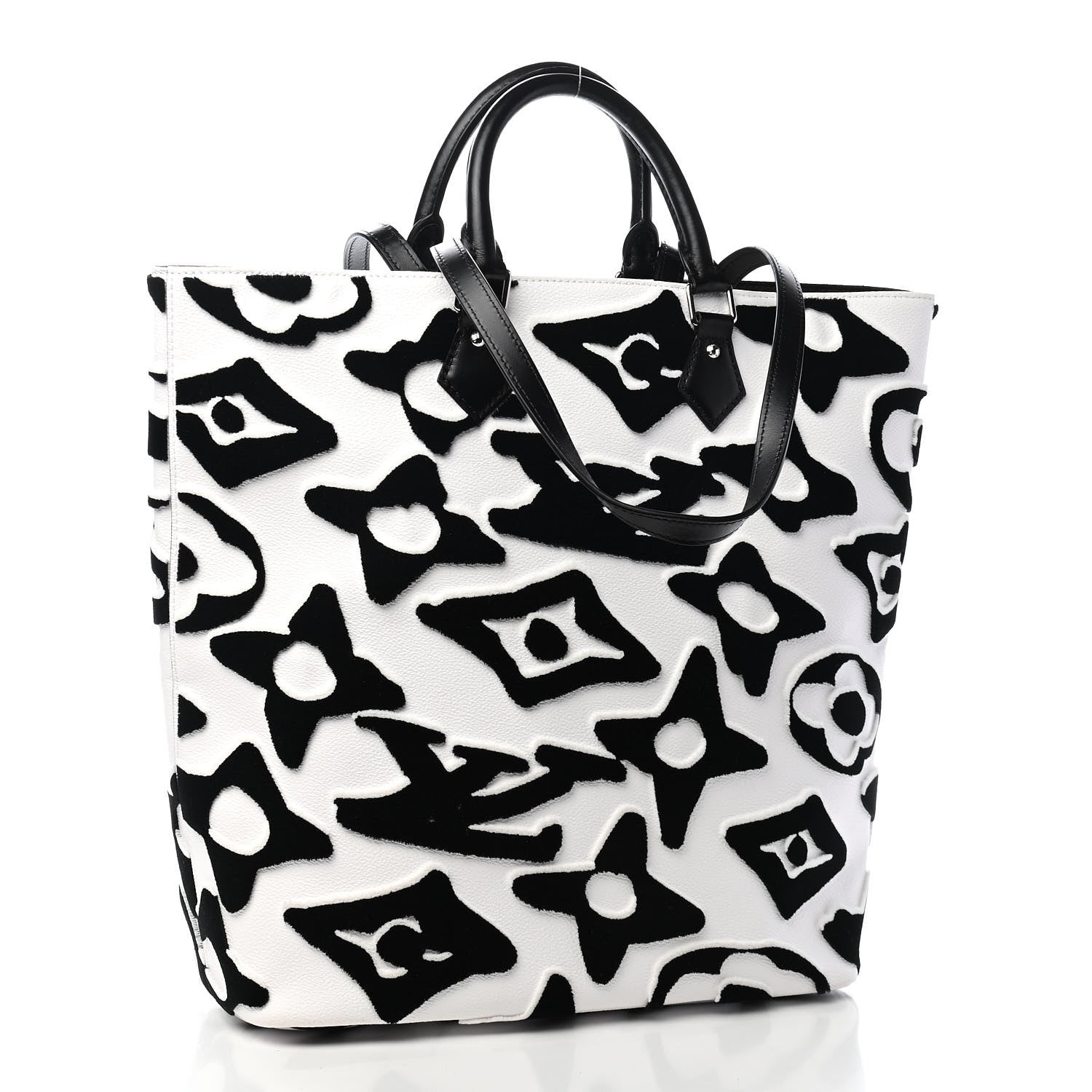 Louis Vuitton X UF Tufted Monogram Tufted Cabas White Black 5 of 17