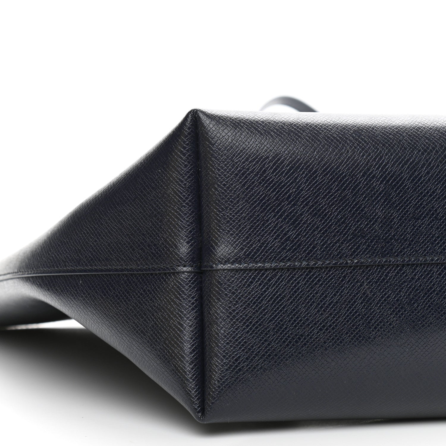 Saint Laurent Grained Calfskin Large Shopping Tote Navy 8 of 9