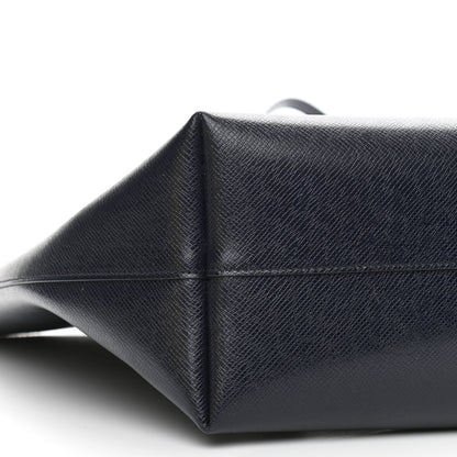 Saint Laurent Grained Calfskin Large Shopping Tote Navy 8 of 9
