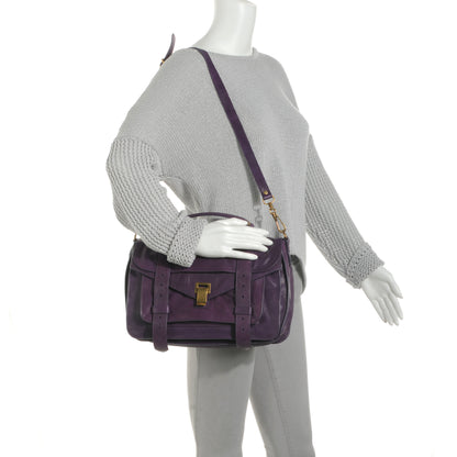 Proenza Schouler Lambskin PS1 Medium Satchel Plum 2 of 12