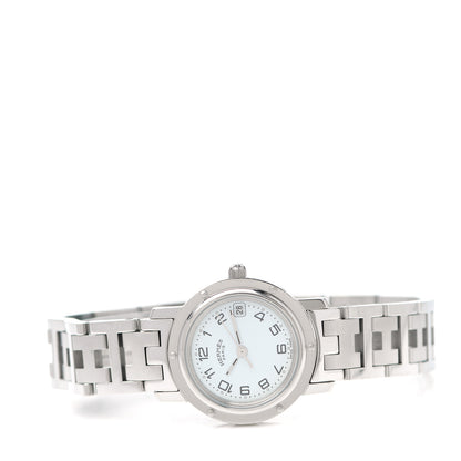 Hermes Stainless Steel 24mm Clipper Quartz Watch White 2 of 4