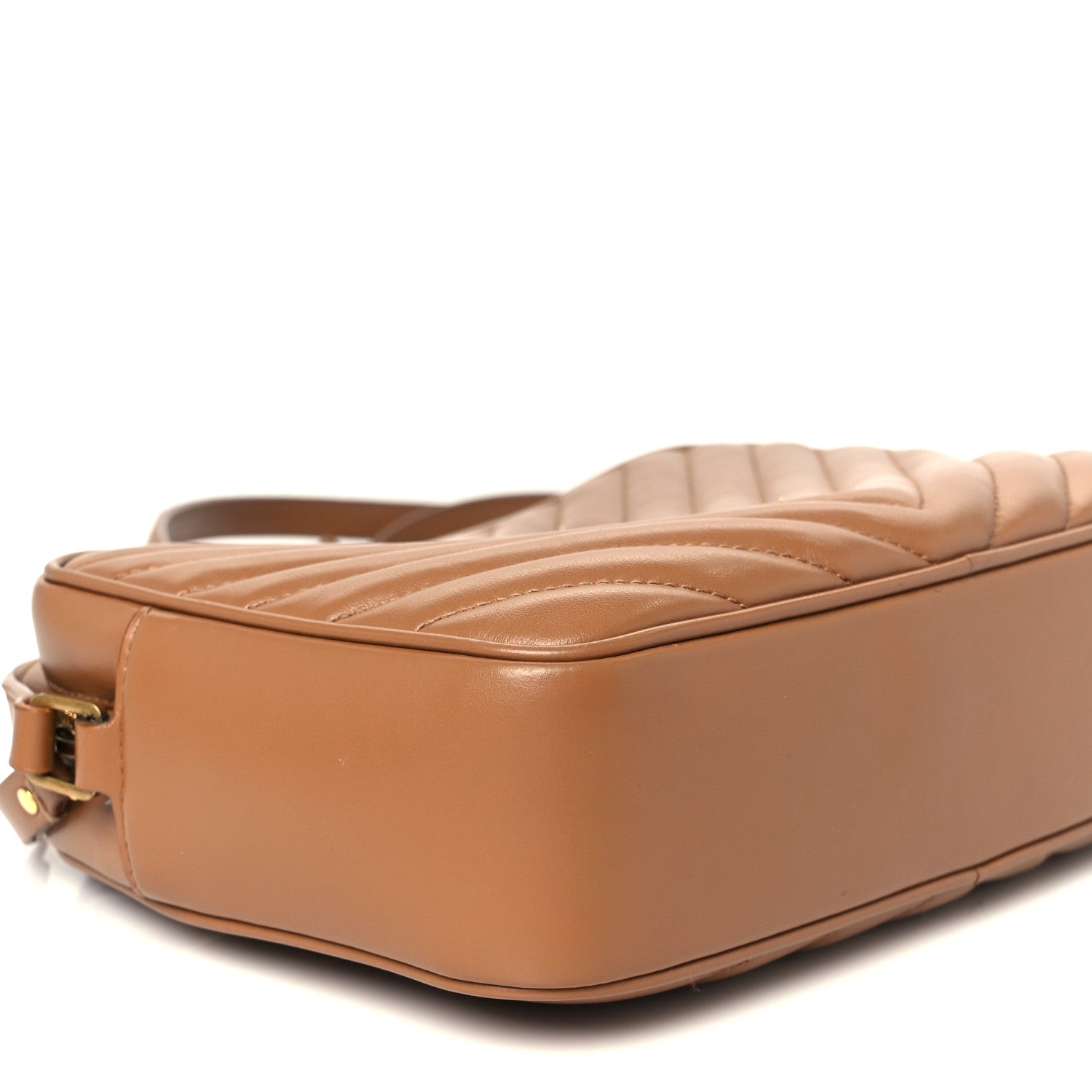 Saint Laurent Calfskin Matelasse Monogram Lou Camera Bag Cinnamon 9 of 11