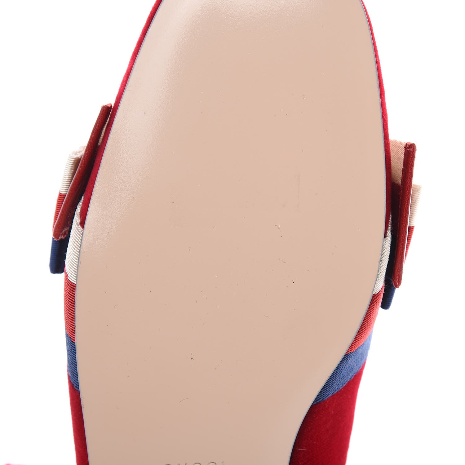 Gucci Velvet Sylvie Bow Slippers 37 Hibiscus Red 9 of 11