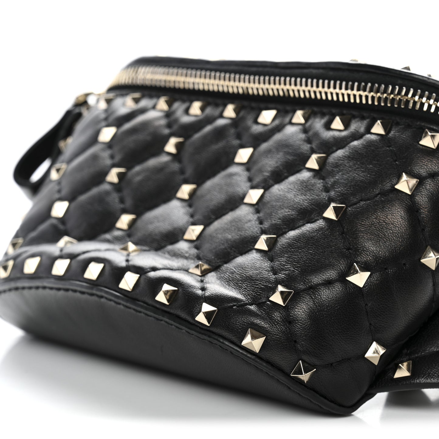 Nappa Rockstud Spike Belt Bag 85 Black