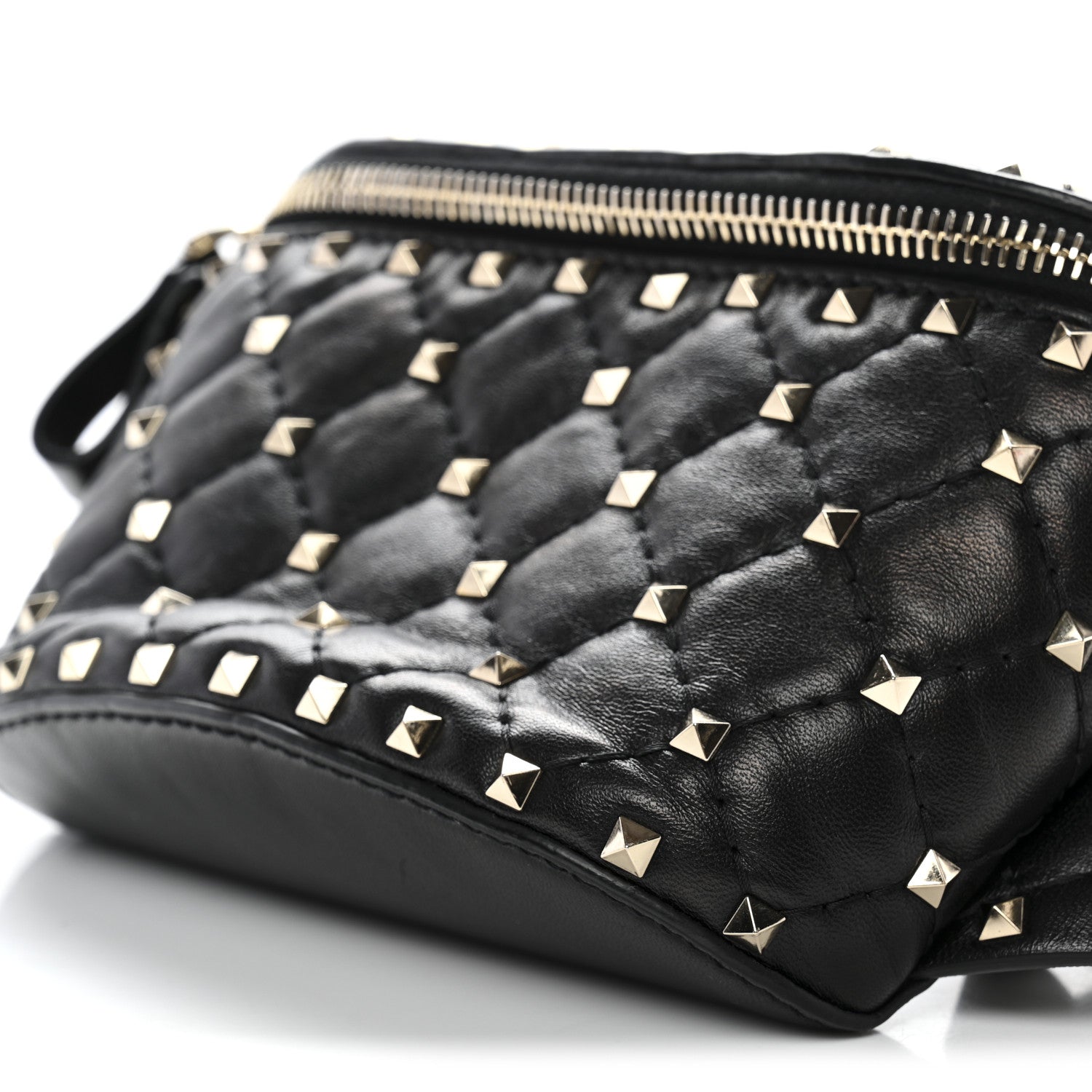 Valentino Garavani Nappa Rockstud Spike Belt Bag 85 Black 9 of 10