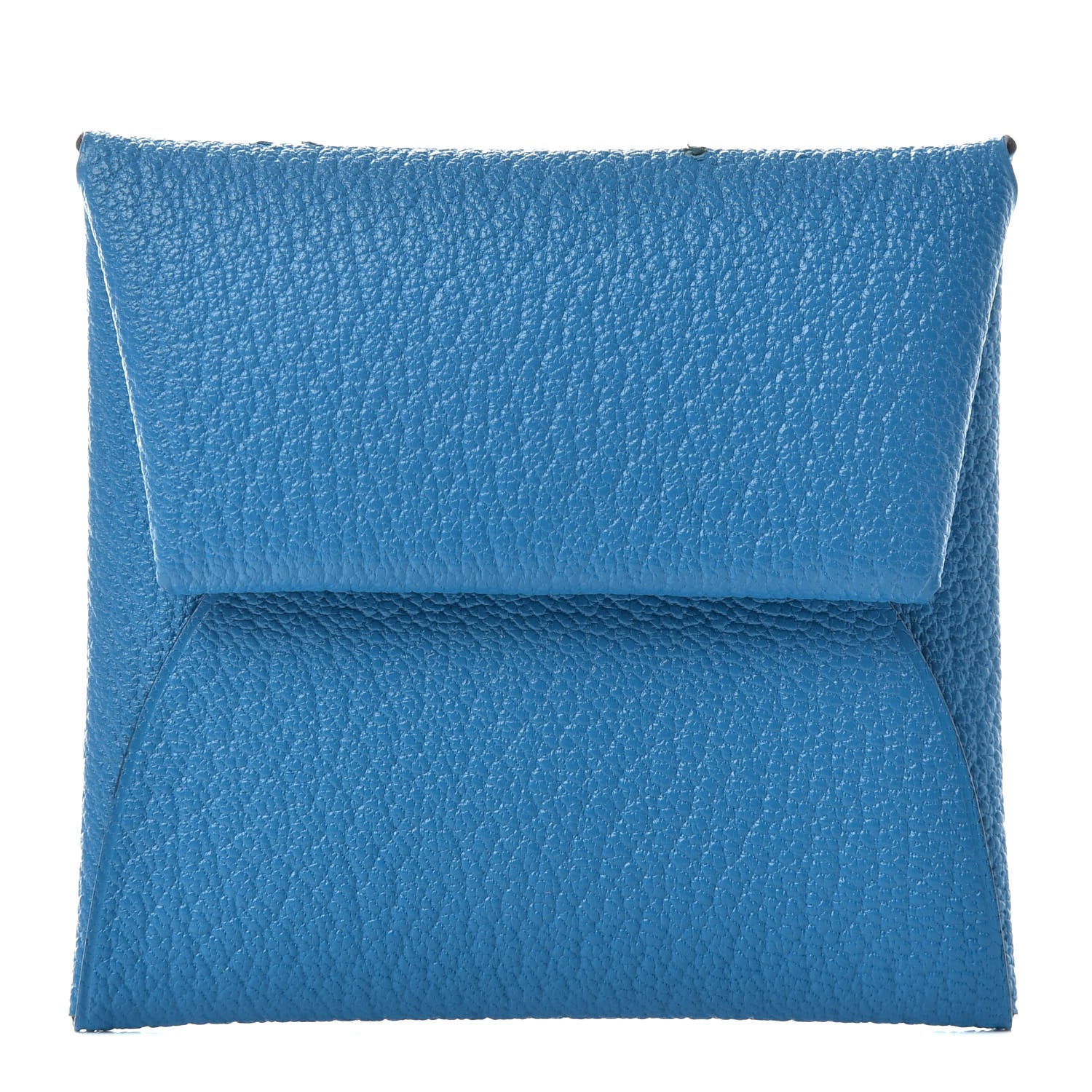 Hermes Chevre Mysore Bastia Verso Coin Purse Bleu Frida Cuivre 1 of 7