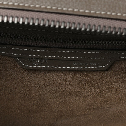 Celine Drummed Calfskin Mini Luggage Souris Souris 6 of 12