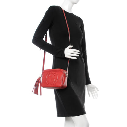 Gucci Pebbled Calfskin Small Soho Disco Bag Tabasco Red 2 of 7