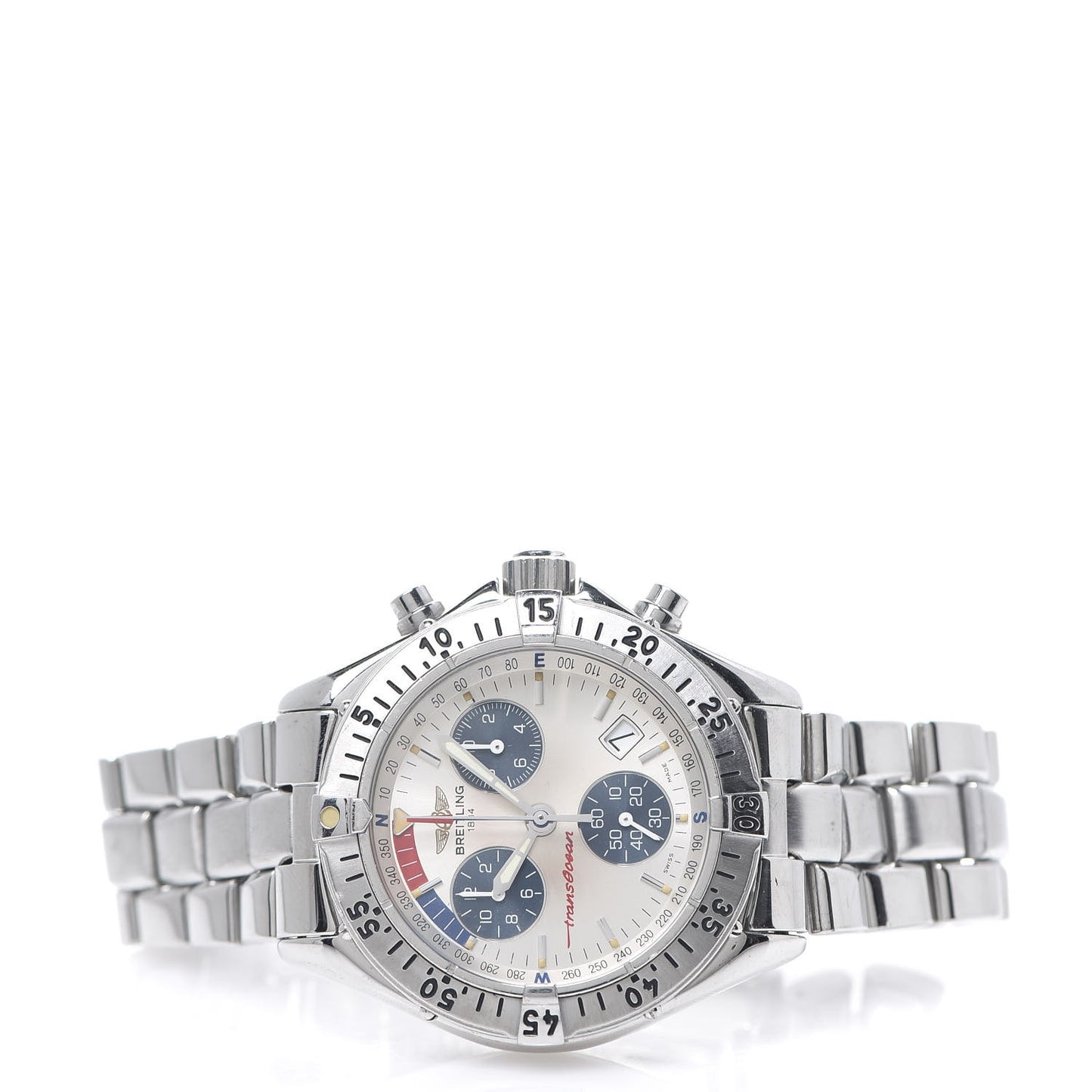 Stainless Steel 40mm Transocean Chronograph Quartz Watch A53040.1