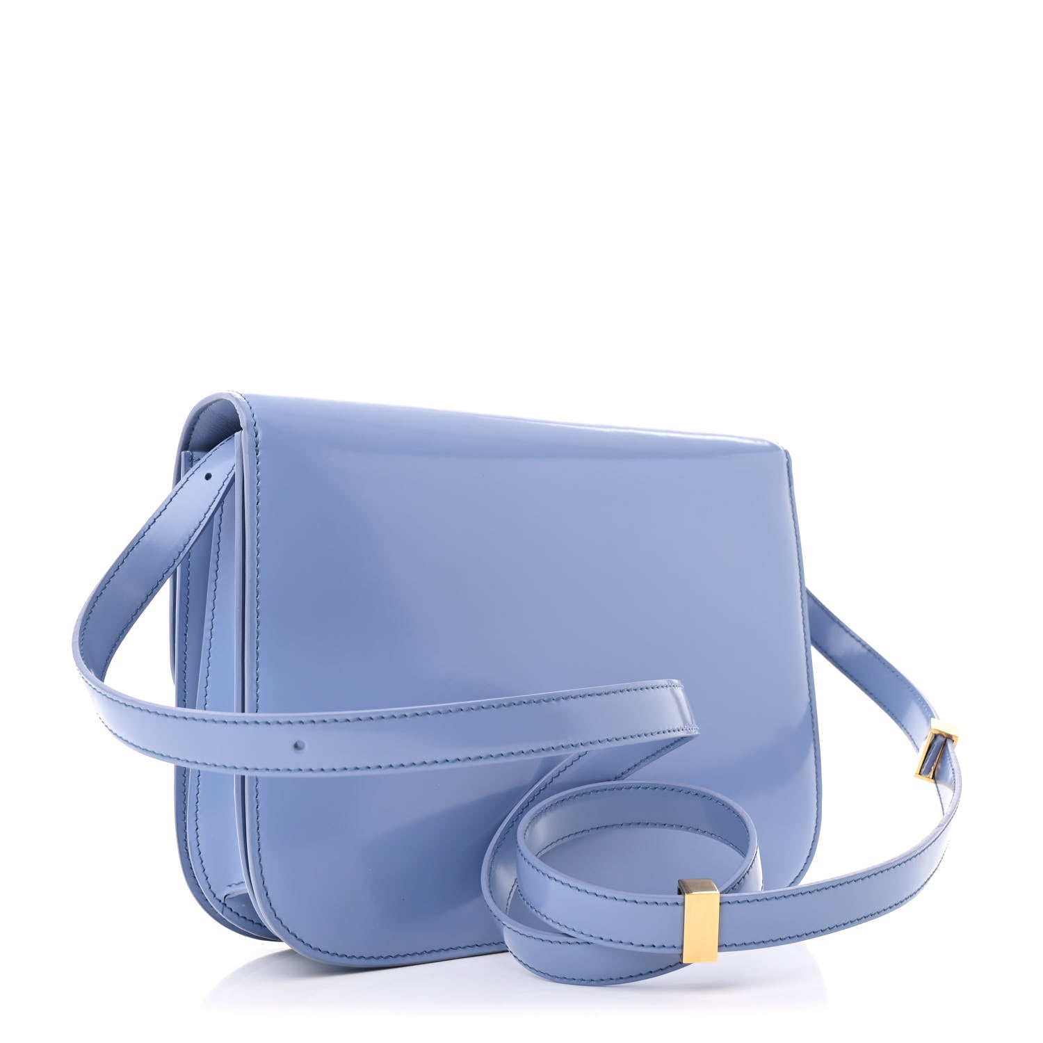 Celine Spazzolato Calfskin Medium Classic Box Flap Bag Porcelain 3 of 14