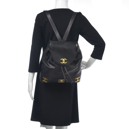 Chanel Caviar CC Backpack Black 2 of 13