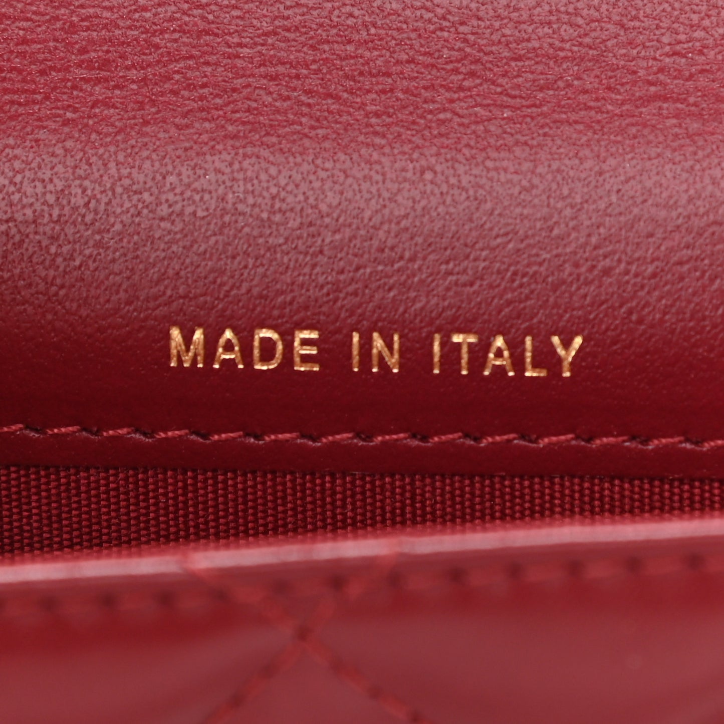 Calfskin Quilted Perfect Fit Coin Purse With Chain Burgundy