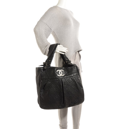 Chanel Distressed Lambskin Le Marais Tote Black 4 of 14