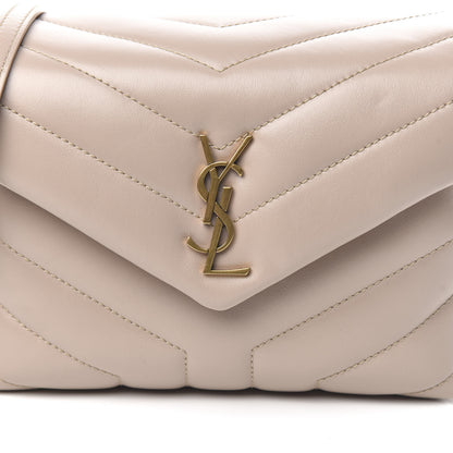 Saint Laurent Calfskin Y Quilted Monogram Toy Loulou Satchel Light Natural 10 of 11