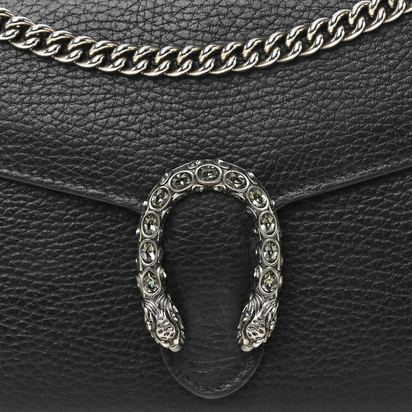 Calfskin Mini Dionysus Chain Wallet Black