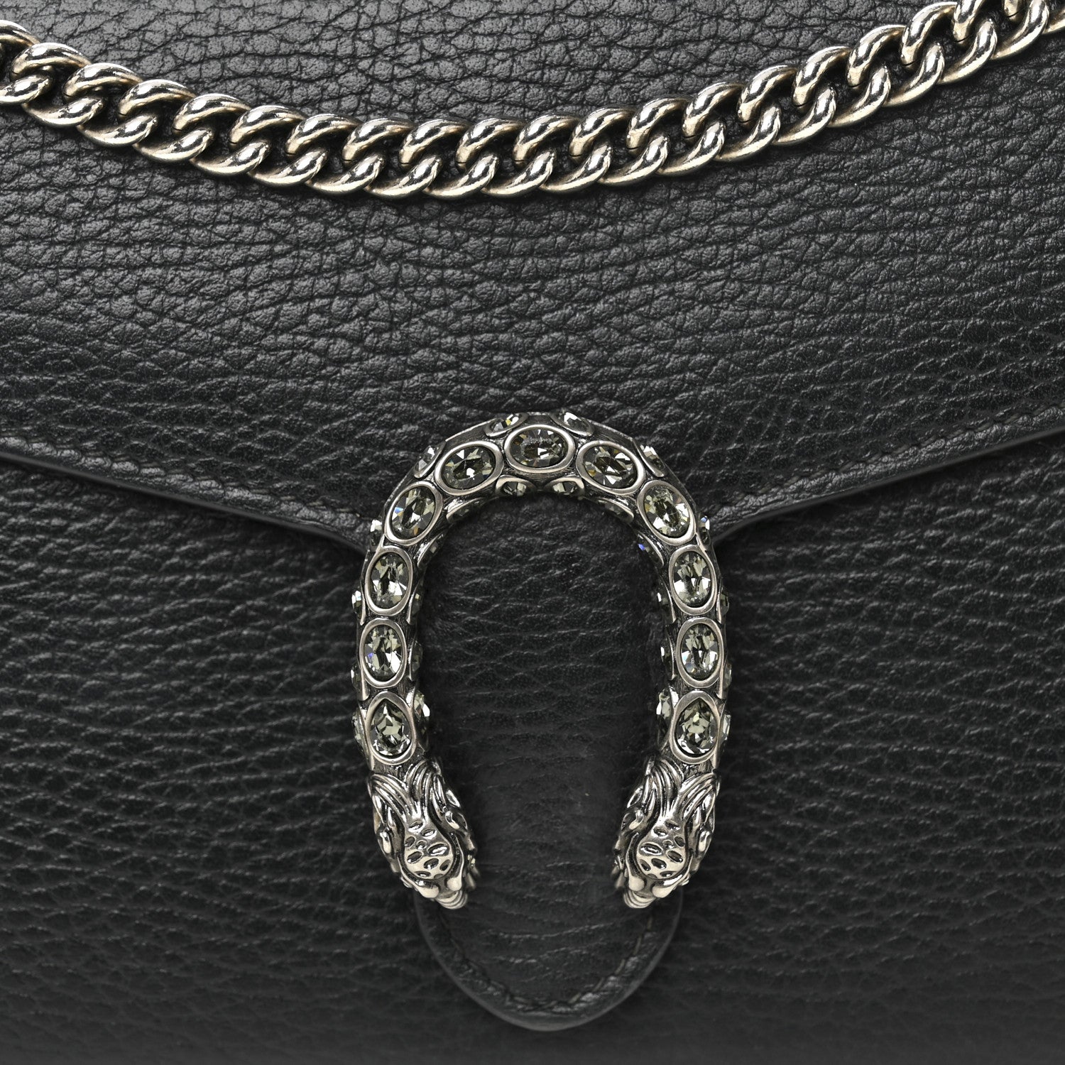 Gucci Calfskin Mini Dionysus Chain Wallet Black 8 of 10