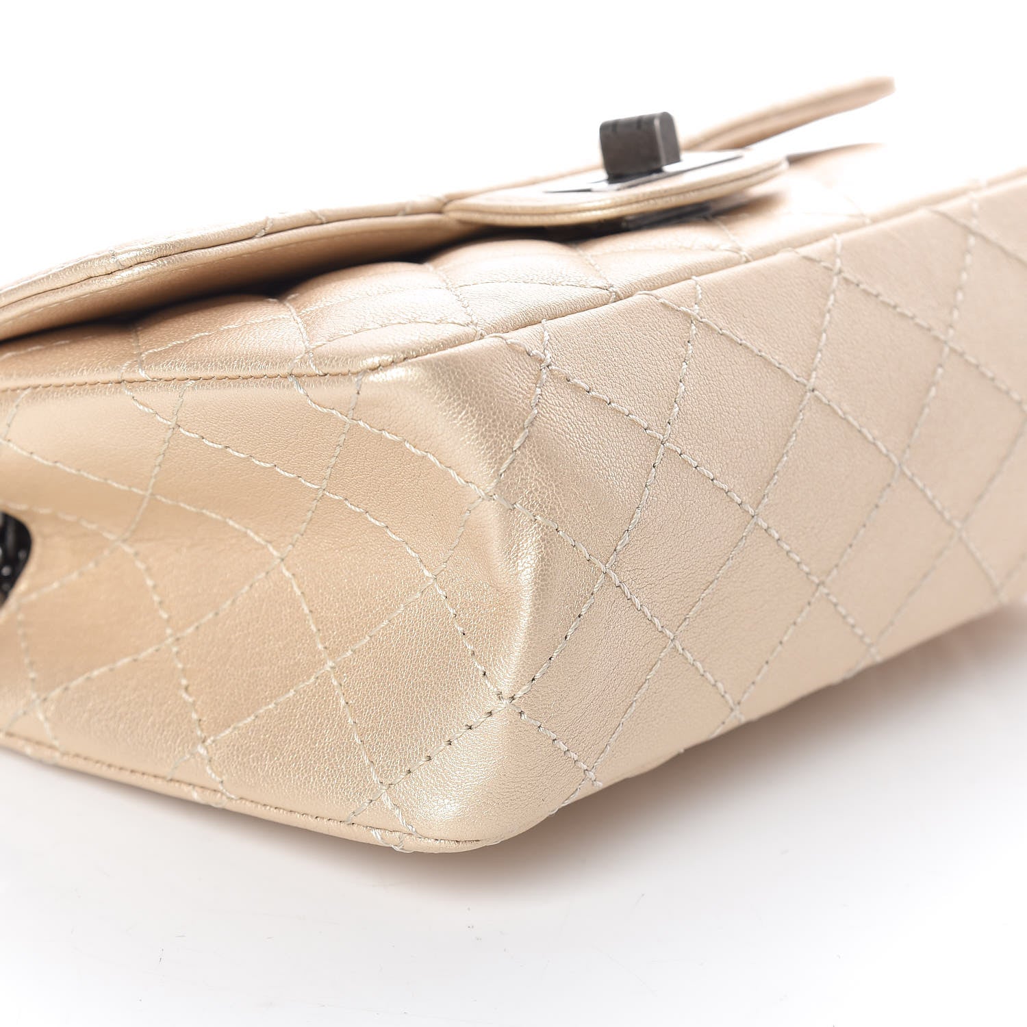 Chanel Metallic Sheepskin Quilted 2.55 Reissue Mini Flap Beige 5 of 11