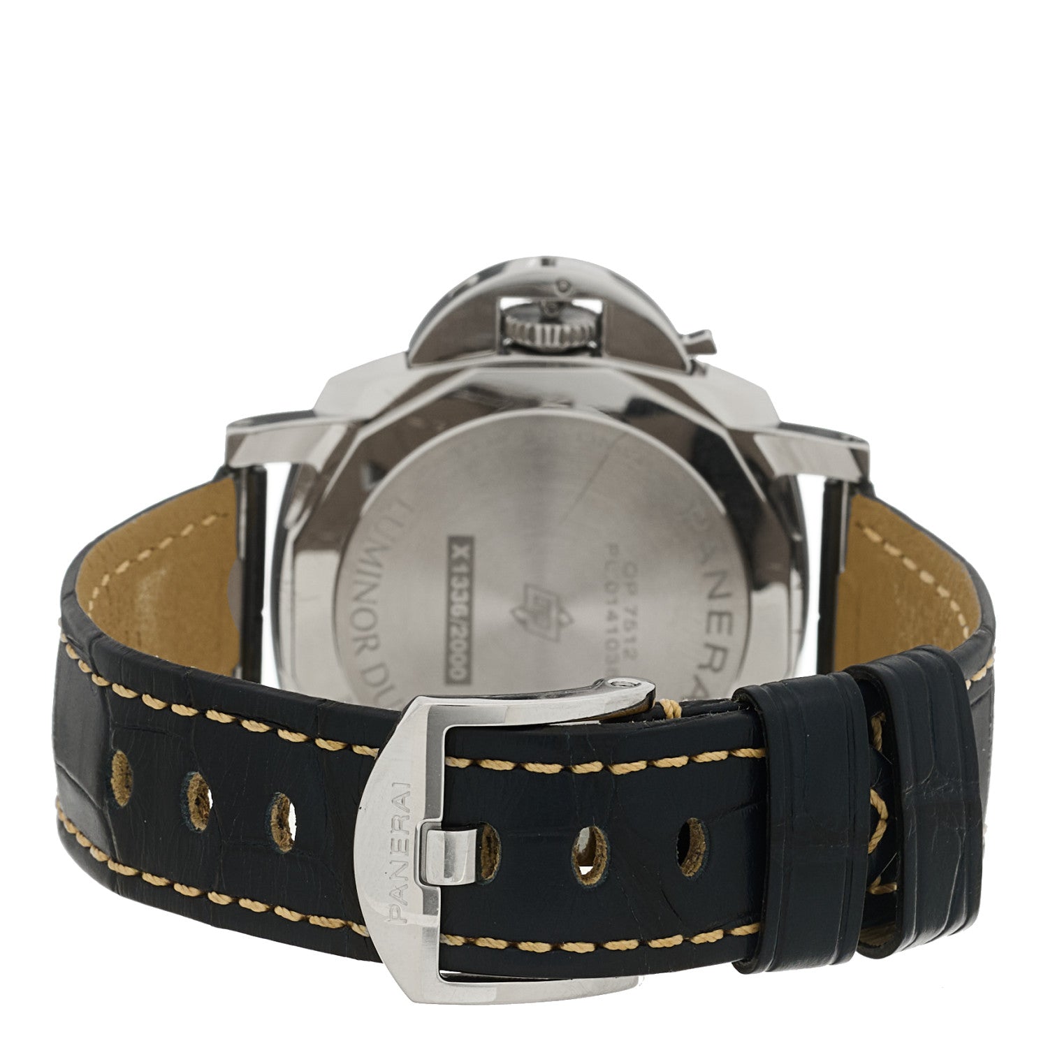 Panerai Stainless Steel Alligator 42mm Luminor Due Automatic Watch Blue PAM01274 3 of 6