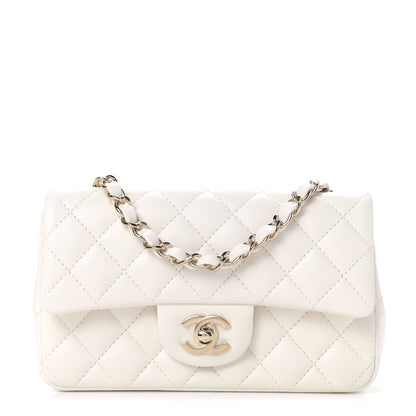 Chanel Lambskin Quilted Mini Rectangular Flap White 1 of 4