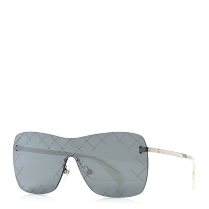 Chanel Acetate Metal Shield Runway Sunglasses 4215 Black 1 of 7