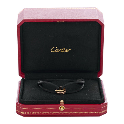 Cartier 18K Pink Yellow White Gold Trinity Adjustable Cord Bracelet Black 4 of 4