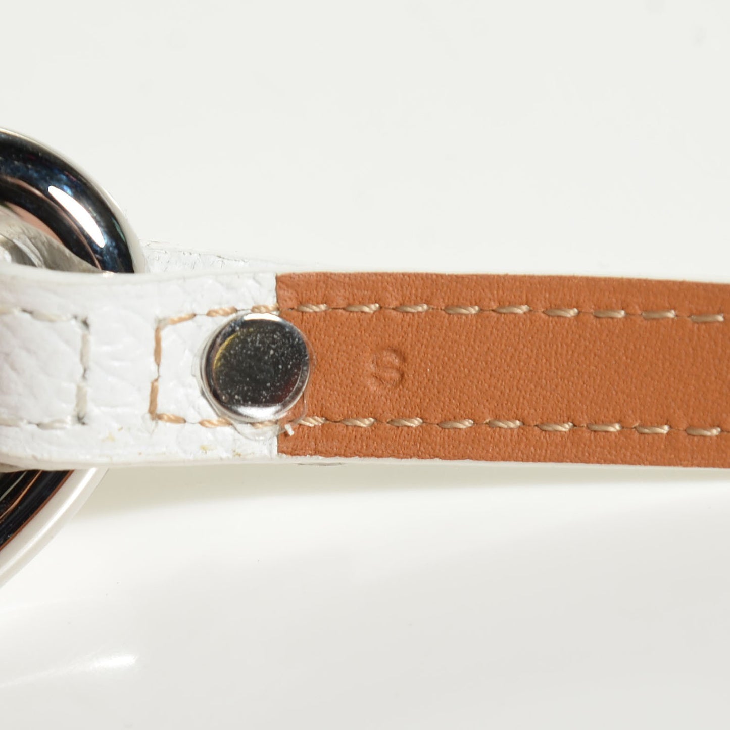 Epsom Granville Double Tour Bracelet White
