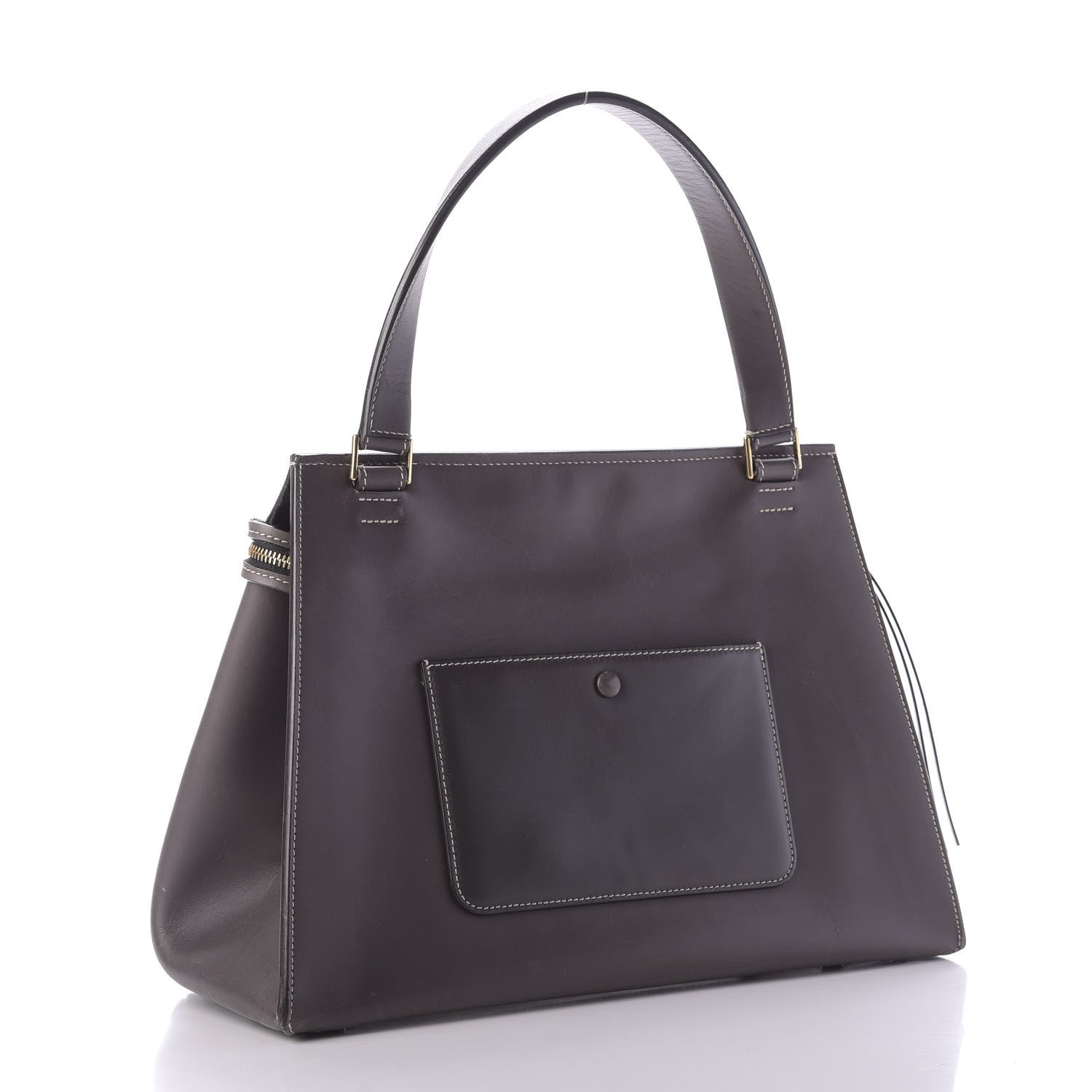 Celine Smooth Calfskin Medium Edge Shoulder Bag Grey 3 of 10