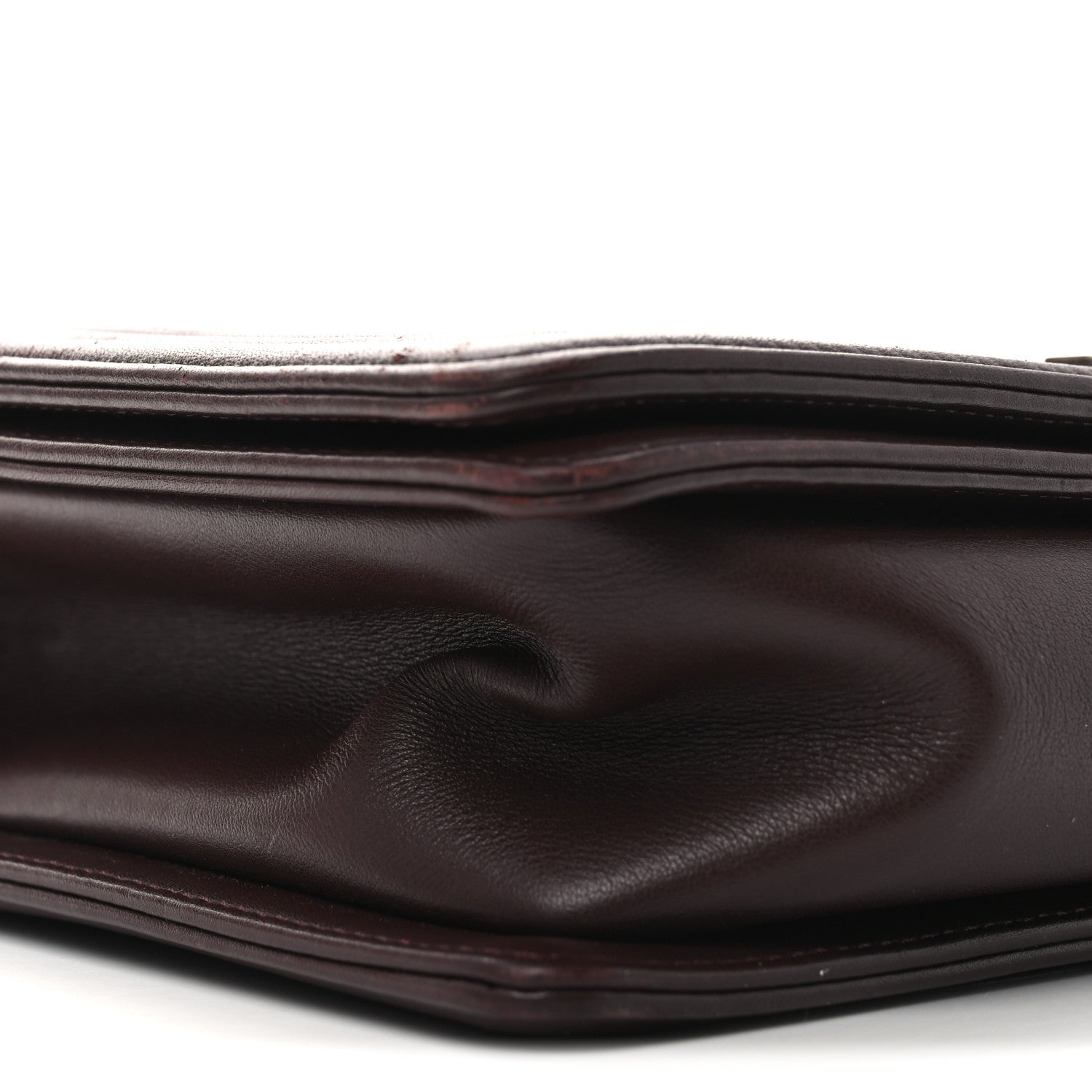 Chanel Calfskin Chevron Quilted New Medium Boy Flap Burgundy 9 of 10