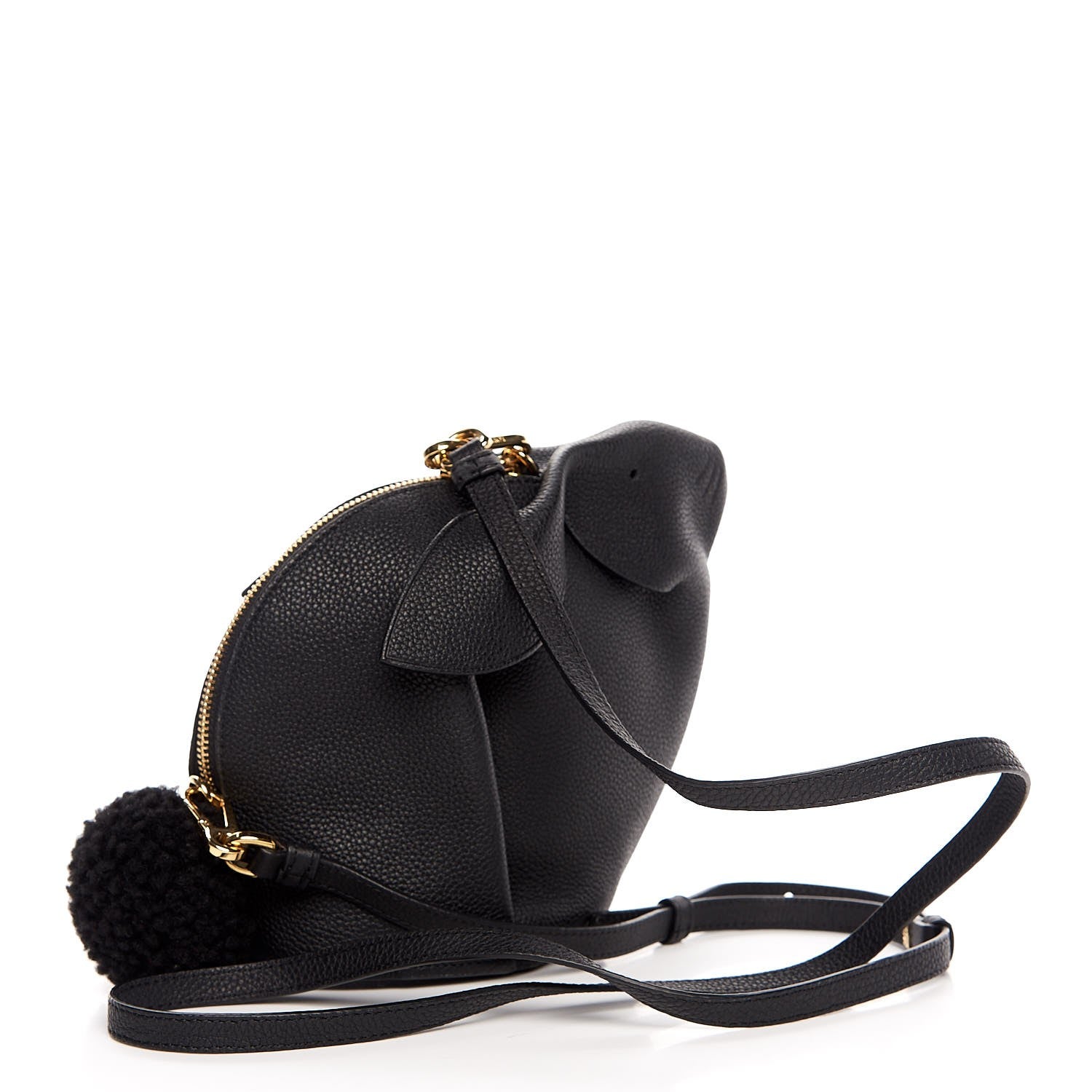 Loewe Calfskin Mini Bunny Crossbody Bag Black 3 of 6