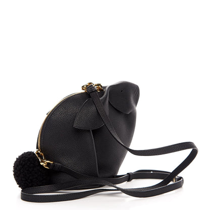 Loewe Calfskin Mini Bunny Crossbody Bag Black 3 of 6