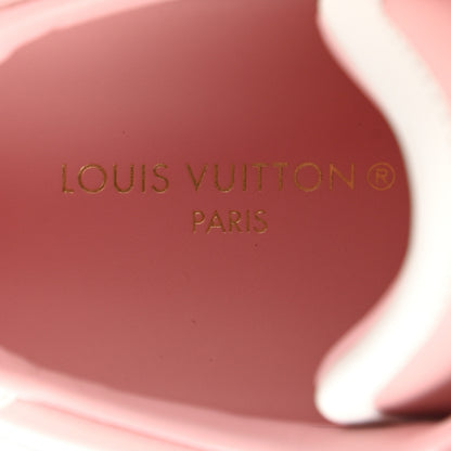 Louis Vuitton Monogram Embossed Calfskin Damier Azur Time Out Sneakers 39 Rose Clair Pink 7 of 9